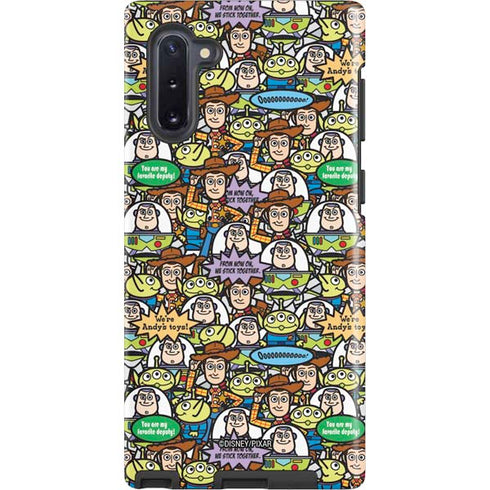 Disney Toy Story Characters Collage Pattern Galaxy Note 10 Pro Case