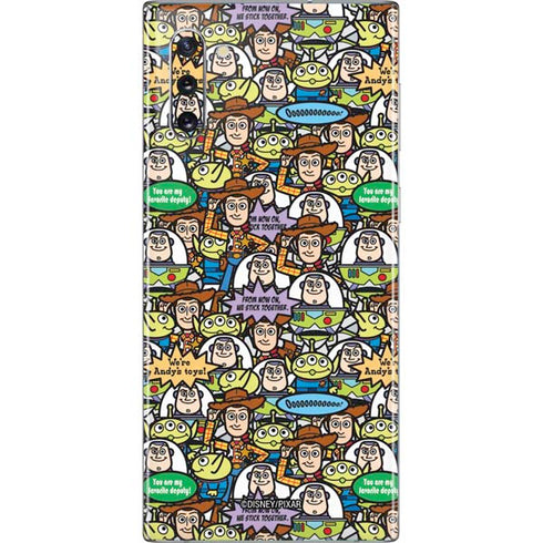 Disney Toy Story Characters Collage Pattern Galaxy Note 10 Skin