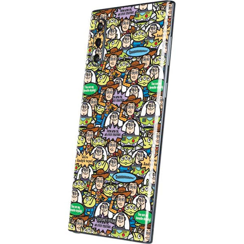 Disney Toy Story Characters Collage Pattern Galaxy Note 10 Skin
