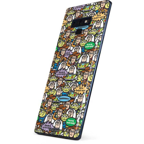 Disney Toy Story Characters Collage Pattern Galaxy Note 9 Skin