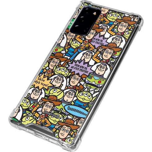 Disney Toy Story Characters Collage Pattern Galaxy Note20 5G Clear Case