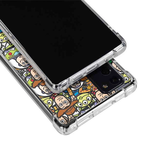 Disney Toy Story Characters Collage Pattern Galaxy Note20 5G Clear Case
