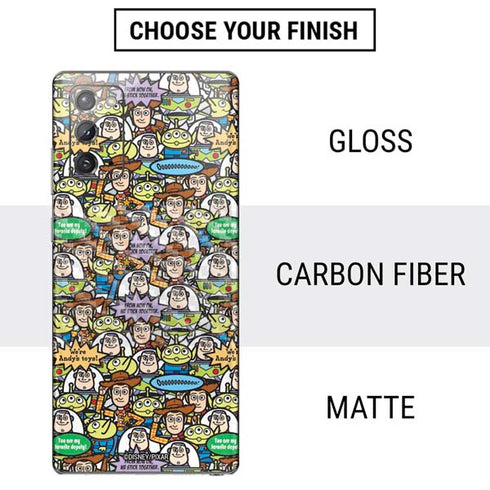 Disney Toy Story Characters Collage Pattern Galaxy Note20 5G Skin