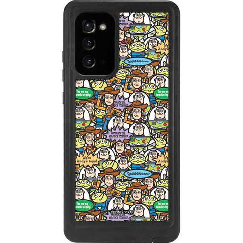 Disney Toy Story Characters Collage Pattern Galaxy Note20 5G Waterproof Case