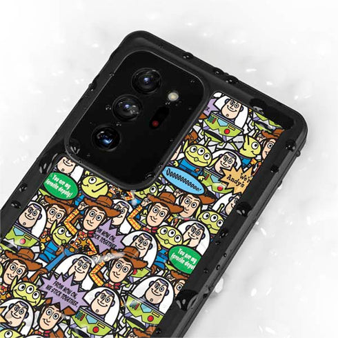 Disney Toy Story Characters Collage Pattern Galaxy Note20 Ultra 5G Waterproof Case