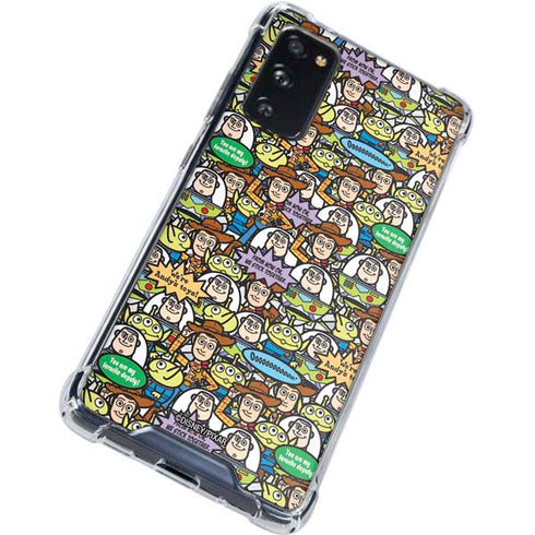Disney Toy Story Characters Collage Pattern Galaxy S20 FE Clear Case