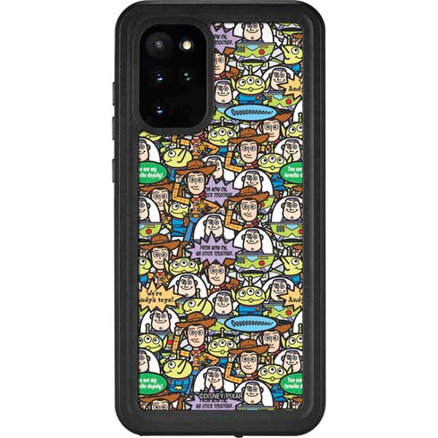 Disney Toy Story Characters Collage Pattern Galaxy S20 Plus Waterproof Case