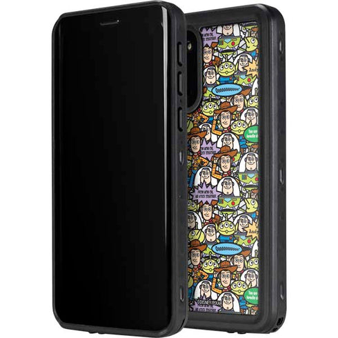 Disney Toy Story Characters Collage Pattern Galaxy S20 Plus Waterproof Case