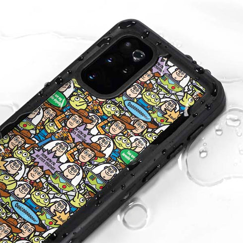 Disney Toy Story Characters Collage Pattern Galaxy S20 Plus Waterproof Case