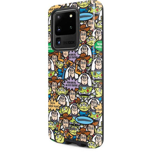 Disney Toy Story Characters Collage Pattern Galaxy S20 Ultra 5G Pro Case