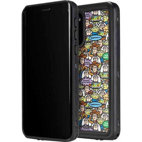 Disney Toy Story Characters Collage Pattern Galaxy S20 Waterproof Case