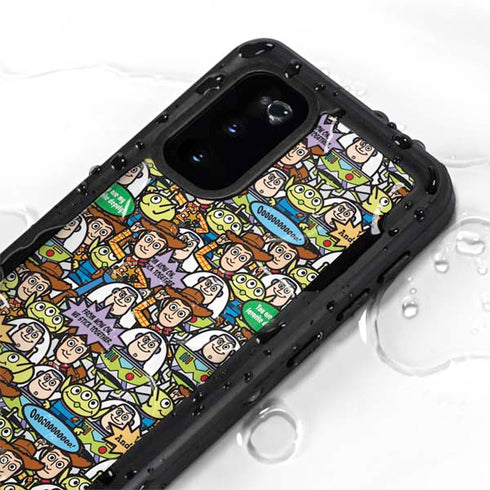 Disney Toy Story Characters Collage Pattern Galaxy S20 Waterproof Case