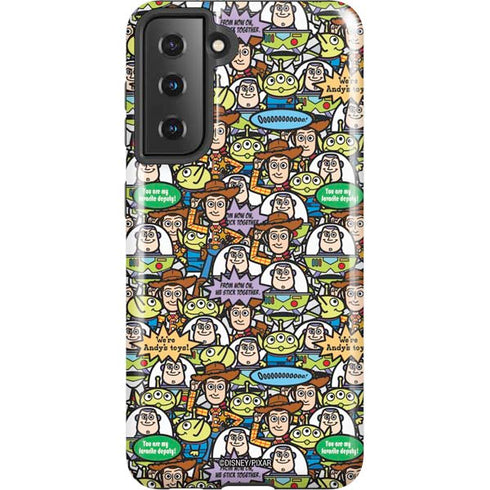 Disney Toy Story Characters Collage Pattern Galaxy S21 5G Pro Case