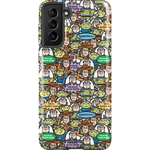 Disney Toy Story Characters Collage Pattern Galaxy S21 FE Pro Case