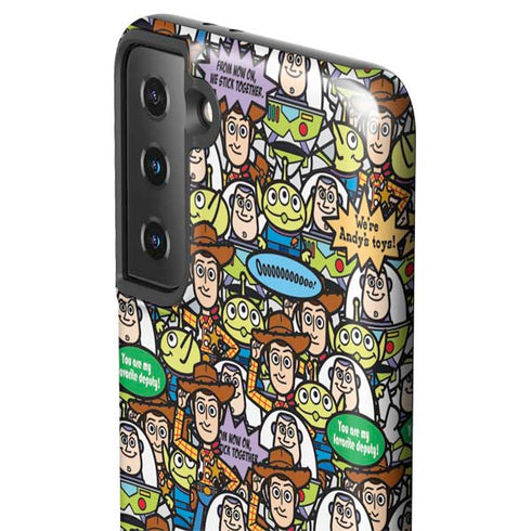 Disney Toy Story Characters Collage Pattern Galaxy S21 FE Pro Case