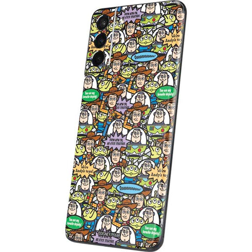 Disney Toy Story Characters Collage Pattern Galaxy S21 Plus 5G Skin