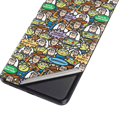 Disney Toy Story Characters Collage Pattern Galaxy S21 Plus 5G Skin