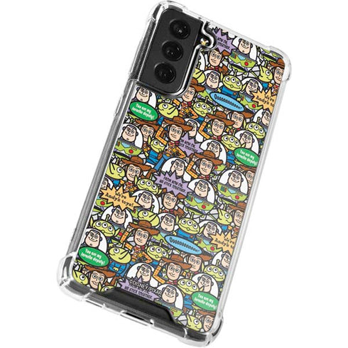 Disney Toy Story Characters Collage Pattern Galaxy S22 Clear Case