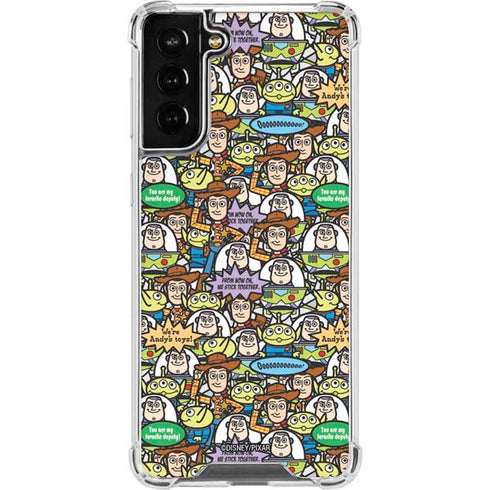 Disney Toy Story Characters Collage Pattern Galaxy S22 Plus Clear Case
