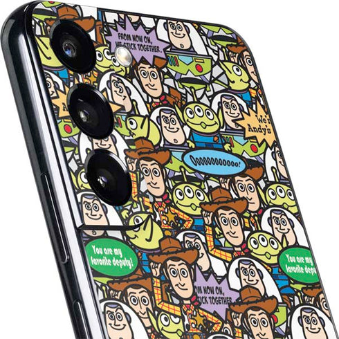 Disney Toy Story Characters Collage Pattern Galaxy S22 Plus Skin