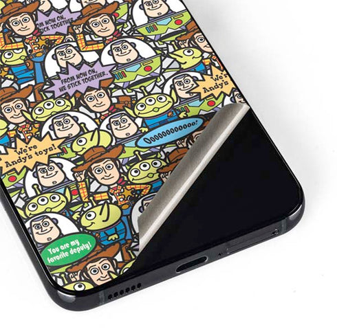 Disney Toy Story Characters Collage Pattern Galaxy S22 Plus Skin