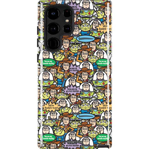 Disney Toy Story Characters Collage Pattern Galaxy S22 Ultra Pro Case