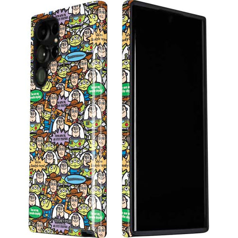 Disney Toy Story Characters Collage Pattern Galaxy S22 Ultra Pro Case