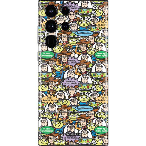 Disney Toy Story Characters Collage Pattern Galaxy S22 Ultra Skin