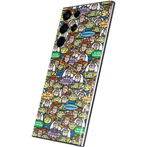 Disney Toy Story Characters Collage Pattern Galaxy S22 Ultra Skin