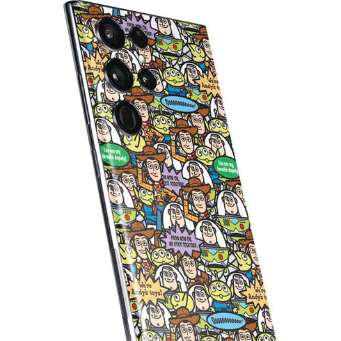 Disney Toy Story Characters Collage Pattern Galaxy S22 Ultra Skin