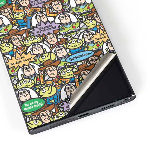 Disney Toy Story Characters Collage Pattern Galaxy S22 Ultra Skin