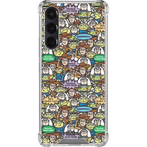 Disney Toy Story Characters Collage Pattern Galaxy S23 Plus Clear Case