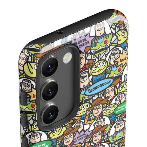Disney Toy Story Characters Collage Pattern Galaxy S23 Plus Pro Case