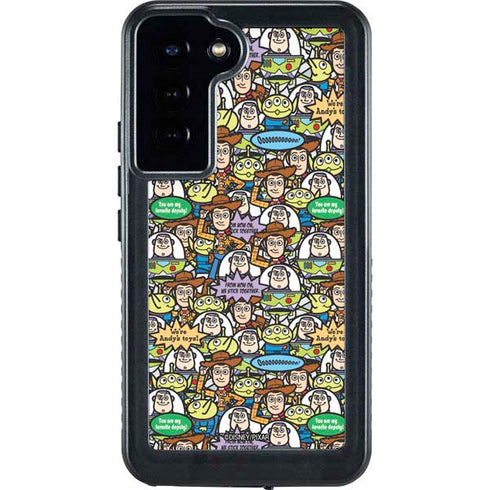 Disney Toy Story Characters Collage Pattern Galaxy S23 Plus Waterproof Case