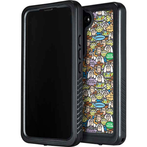 Disney Toy Story Characters Collage Pattern Galaxy S23 Plus Waterproof Case