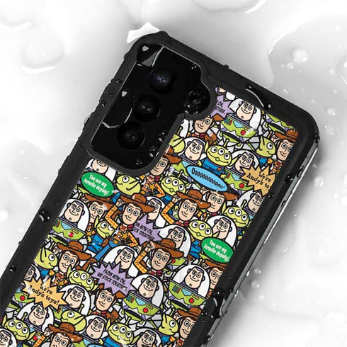 Disney Toy Story Characters Collage Pattern Galaxy S23 Plus Waterproof Case