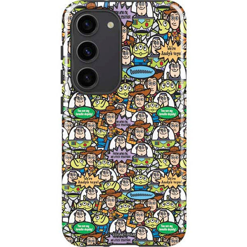 Disney Toy Story Characters Collage Pattern Galaxy S23 Pro Case