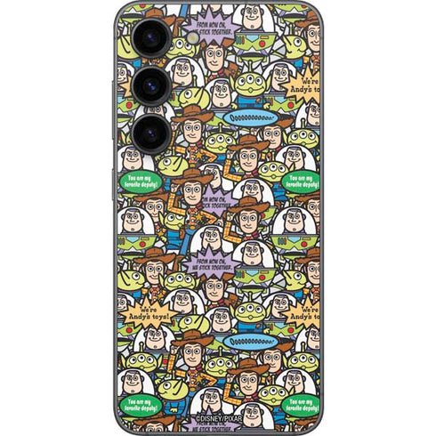 Disney Toy Story Characters Collage Pattern Galaxy S23 Skin