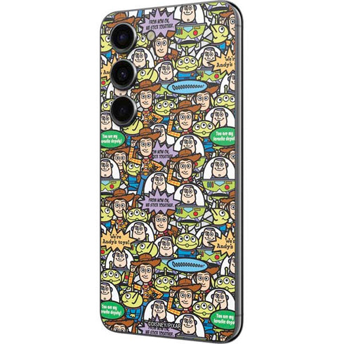 Disney Toy Story Characters Collage Pattern Galaxy S23 Skin