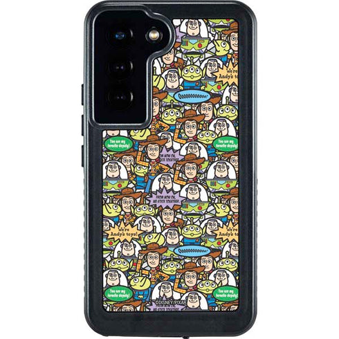 Disney Toy Story Characters Collage Pattern Galaxy S23 Waterproof Case