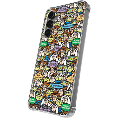 Disney Toy Story Characters Collage Pattern Galaxy S24 Plus Clear Case