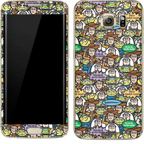 Disney Toy Story Characters Collage Pattern Galaxy S7 Edge Skin