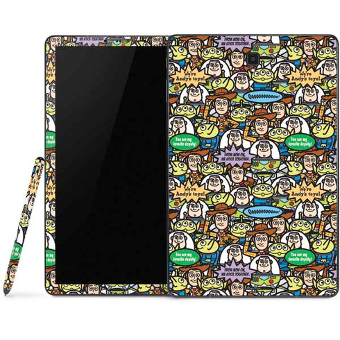 Disney Toy Story Characters Collage Pattern Samsung Galaxy Tab Skin