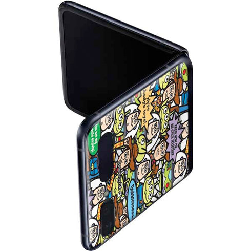 Disney Toy Story Characters Collage Pattern Galaxy Z Flip Skin