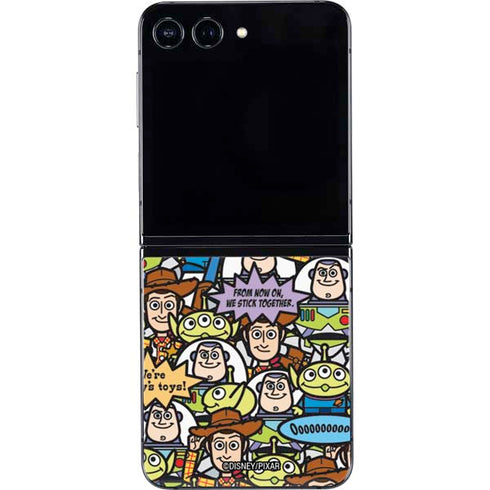 Disney Toy Story Characters Collage Pattern Galaxy Z Flip5 5G Skin
