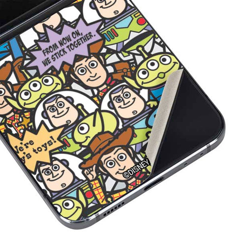 Disney Toy Story Characters Collage Pattern Galaxy Z Flip5 5G Skin