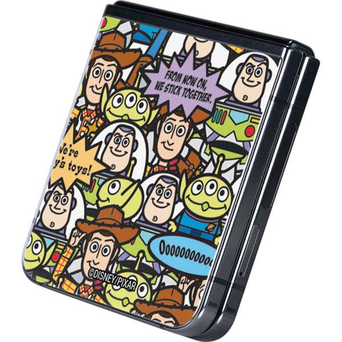 Disney Toy Story Characters Collage Pattern Galaxy Z Flip5 5G Skin