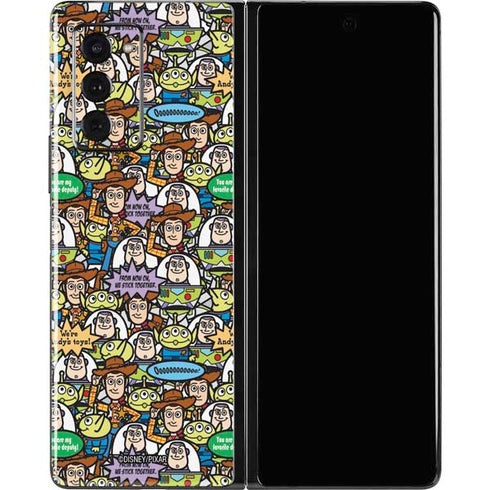 Disney Toy Story Characters Collage Pattern Galaxy Z Fold2 5G Skin
