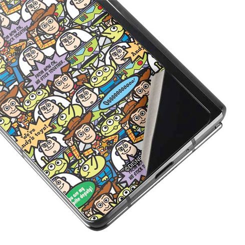 Disney Toy Story Characters Collage Pattern Galaxy Z Fold2 5G Skin