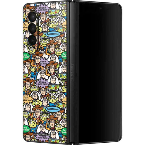 Disney Toy Story Characters Collage Pattern Galaxy Z Fold3 5G Skin